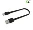 Kabel USB-C Type C 25cm Green Cell Matte met snelladen, Ultra Charge, Quick Charge 3.0