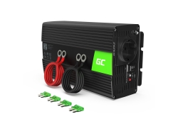 Green Cell ® 1000W / 2000W zuivere sinusomvormer omvormer 24V 230V omvormer