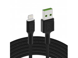 Kabel Lightning 1,2m LED Green Cell Ray met snelladen voor Apple iPhone