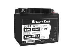 Green Cell® AGM 12V 40Ah VRLA batterij Accu voedingsaccu maaier scooter boot vissersboot tuinhuis
